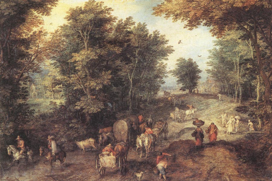 Jan Brueghel The Elder Landscape with a Ford